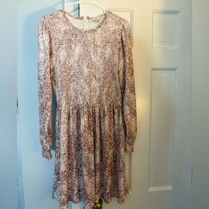 NWT - Tyler Boe - Smocked Pink Mallow Velvet dress - Small